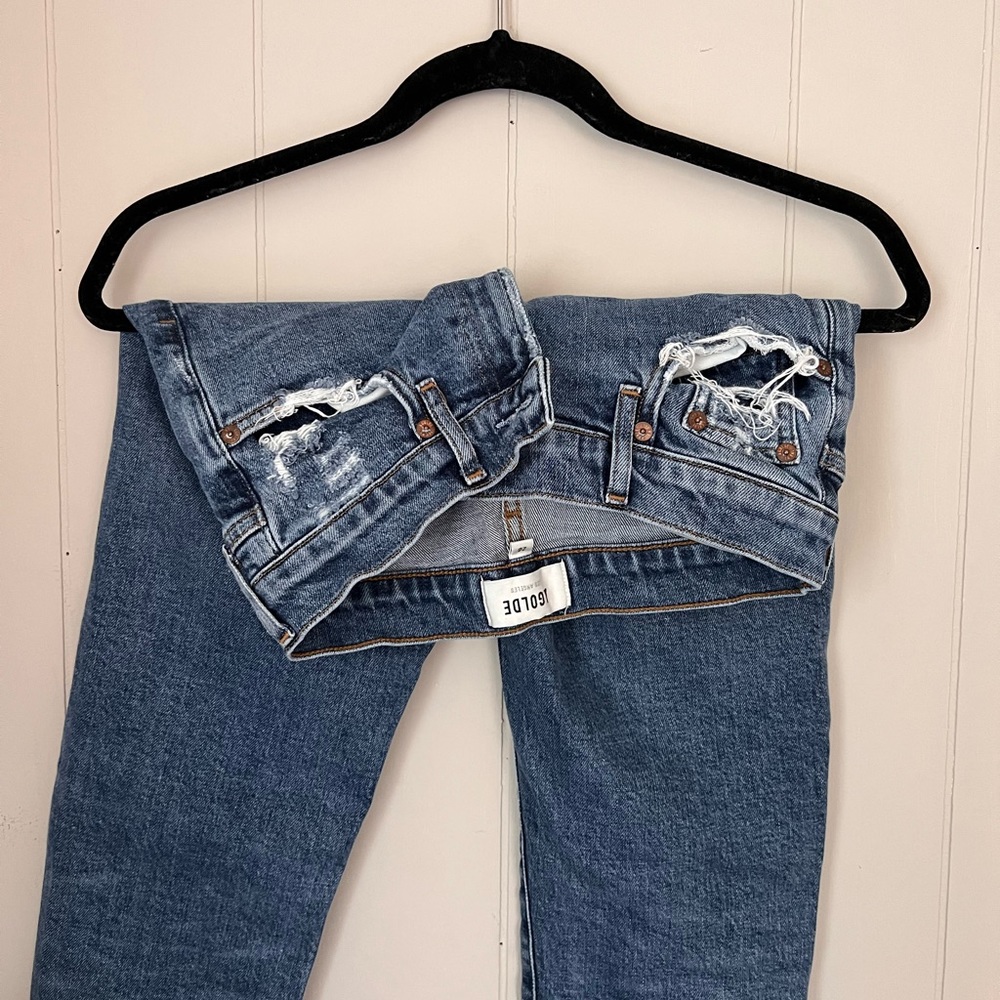 Agolde cutoff distressed jeans